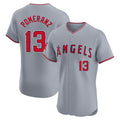 LA.Angels #13 Drew Pomeranz Player Gray Home Limited Elite Hdoa Stitched Jerseys