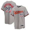 B.Orioles #35 Adley Rutschman Player Gray USA 250 Fourth of July Home Game Hdoa Stitched Jerseys