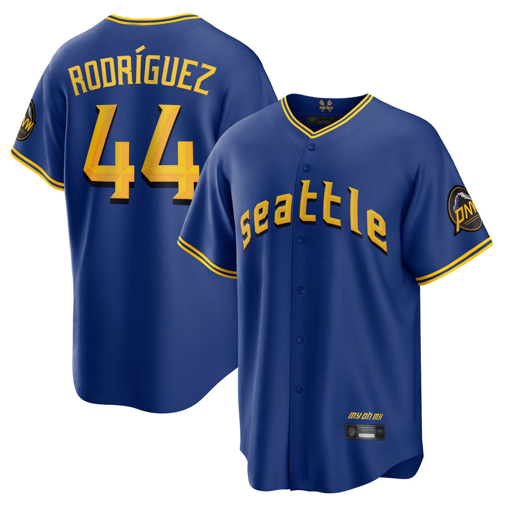 S.Mariners #44 Julio Rodriguez Player Royal City Connect Home Game Hdoa Stitched Jerseys