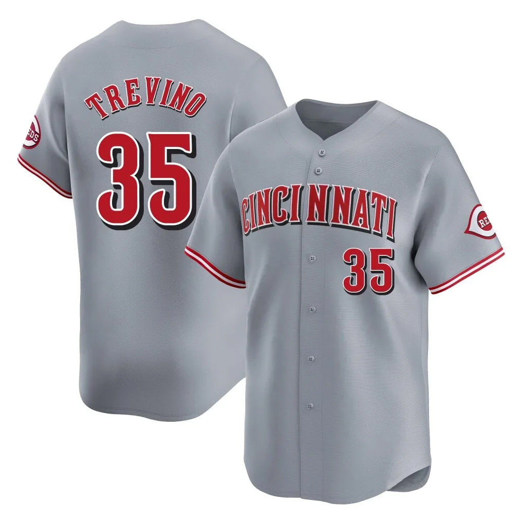 C.Reds #35 Jose Trevino Player Gray Home Limited Hdoa Stitched Jerseys