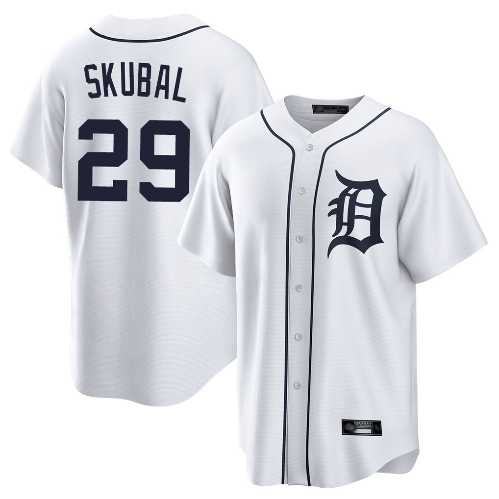 D.Tigers #29 Tarik Skubal Player White Home Game Hdoa Stitched Jerseys