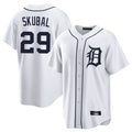D.Tigers #29 Tarik Skubal Player White Home Game Hdoa Stitched Jerseys