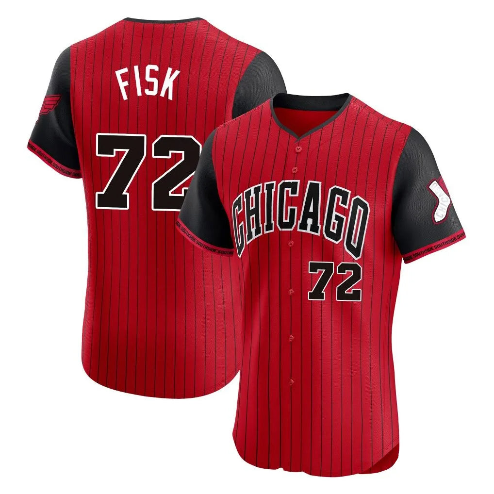 C.White Sox #72 Carlton Fisk Player Red City Connect Limited Elite Home Hdoa Stitched Jerseys
