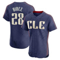 C.Guardians #28 Tanner Bibee Player Navy City Connect Limited Elite Home Hdoa Stitched Jerseys