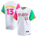 S.Diego Padres #13 Manny Machado Player White City Connect Home Limited Hdoa Stitched Jerseys
