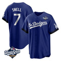 LA.Dodgers #7 Blake Snell Player Royal City Connect Game World Series Hdoa Stitched Jerseys
