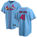 St. Louis Cardinals #41 Alec Burlesona Player Light Blue Home Game Hdoa Stitched Jerseys