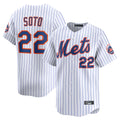 NY.Mets #22 Juan Soto Player White Home Limited Hdoa Stitched Jerseys