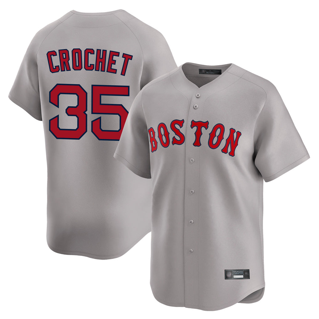 B.Red Sox #35 Garrett Crochet Player Gray Road Limited Home Game Hdoa Stitched Jerseys