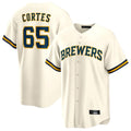 M.Brewers #65 Nestor Cortes Player Cream Home Game Hdoa Stitched Jerseys