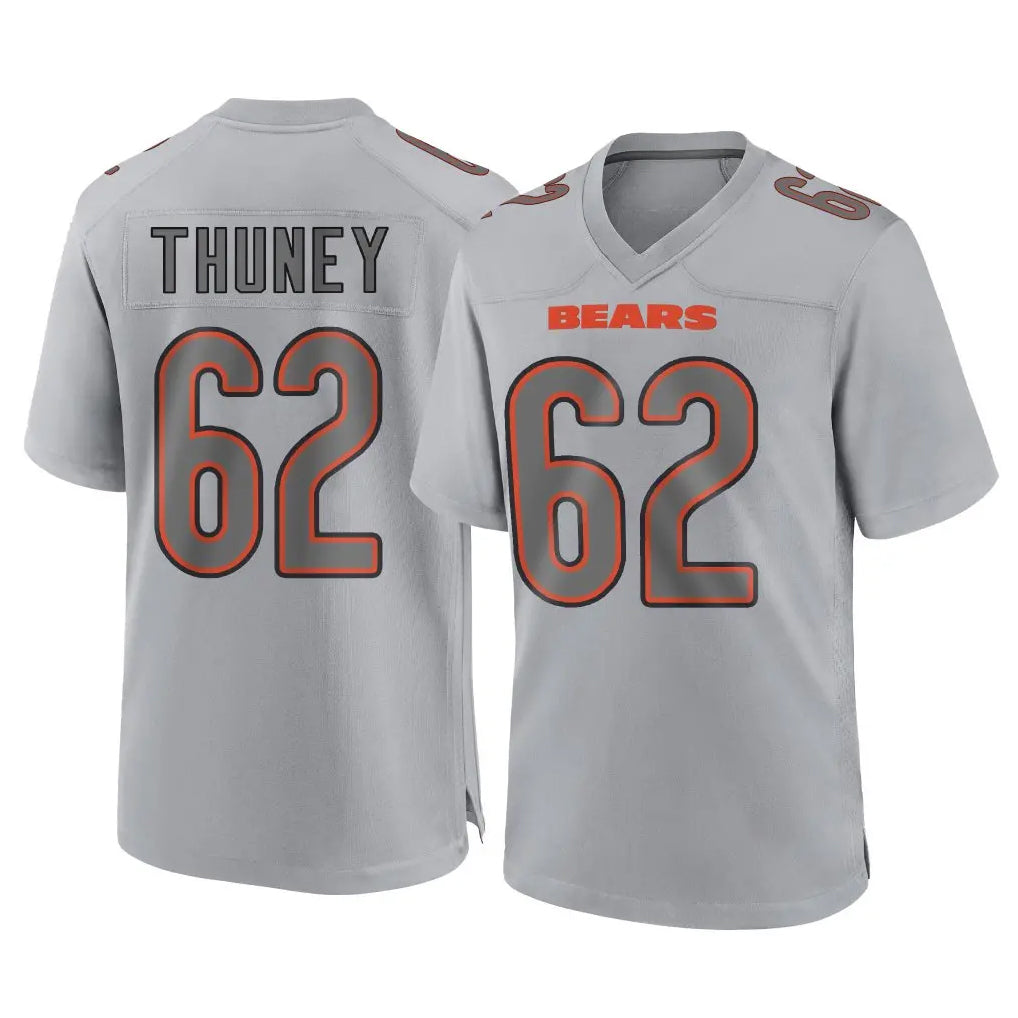 C.Bears #62 Joe Thuney Player Gray Atmosphere Fashion Game Hdoa Stitched Jerseys
