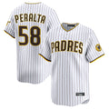 S.Diego Padres #58 Wandy Peralta Player White Limited Home Hdoa Stitched Jerseys