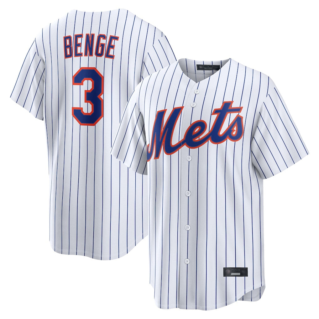 NY.Mets #3 Carson Benge Player White Home Limited Hdoa Stitched Jerseys