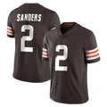 C.Browns #2 Shedeur Sanders Player Brown Color Vapor Untouchable Limited Home Game Hdoa Stitched Jerseys