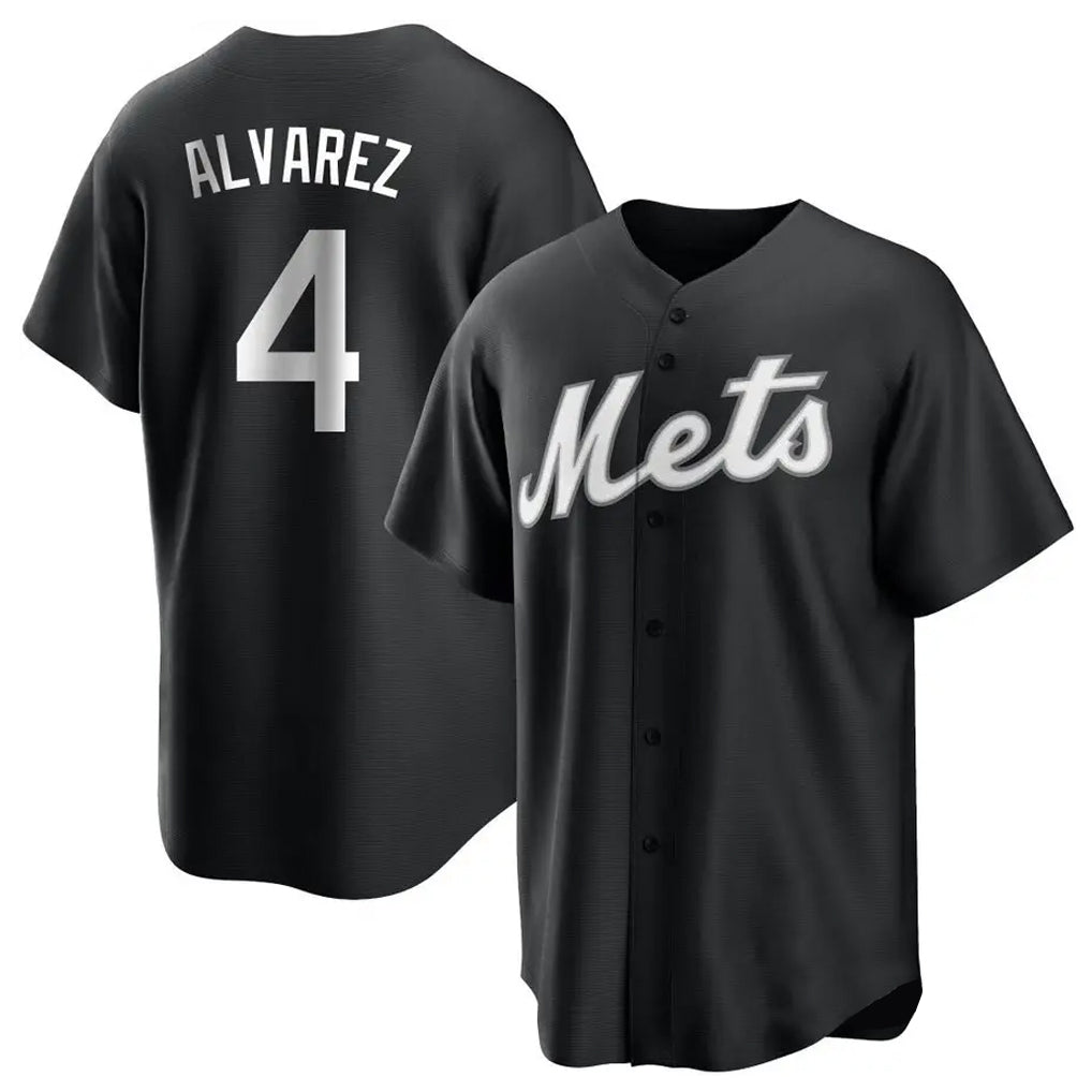 NY.Mets #4 Francisco Alvarez Player Black Home Game Hdoa Stitched Jerseys