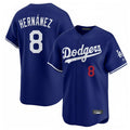 LA.Dodgers #8 Enrique Hern¨¢ndez Player Royal Limited Home Hdoa Stitched Jerseys