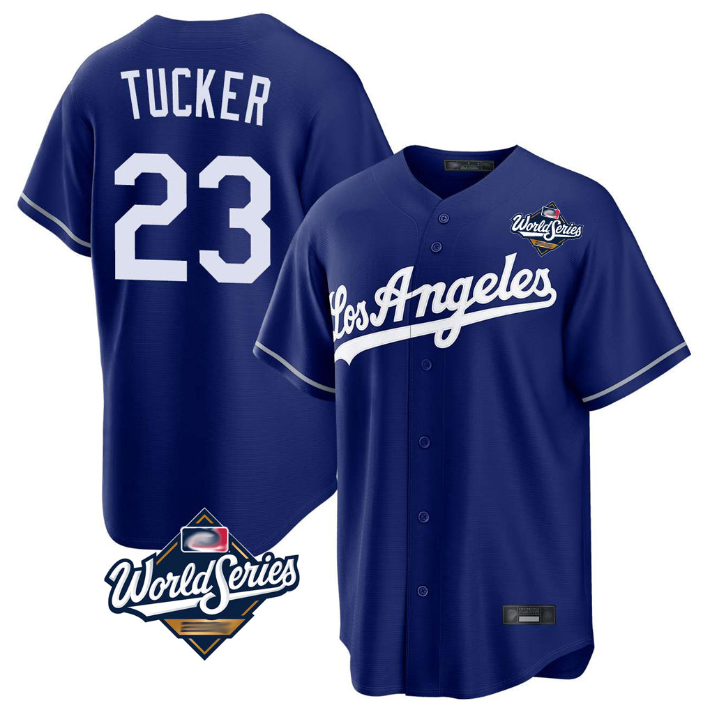 LA.Dodgers #23 Kyle Tucker Player Royal World Series Game Hdoa Stitched Jerseys