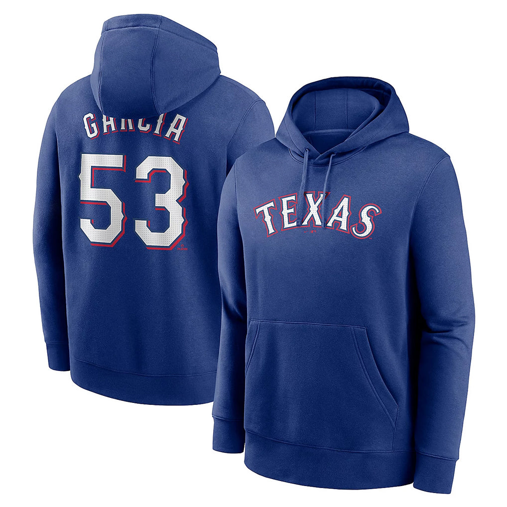 T.Rangers #53 Adolis Garcia Player Royal Pullover Hoodie Hdoa Stitched Jerseys