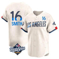 LA.Dodgers #16 Will Smith Player Cream World Series City Connect Limited Home Hdoa Stitched Jerseys