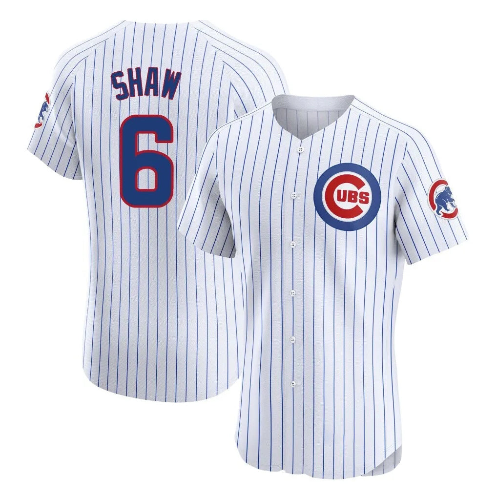 C.Cubs #6 Matt Shaw Player White Limited Elite Home Game Hdoa Stitched Jerseys