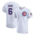 C.Cubs #6 Matt Shaw Player White Limited Elite Home Game Hdoa Stitched Jerseys