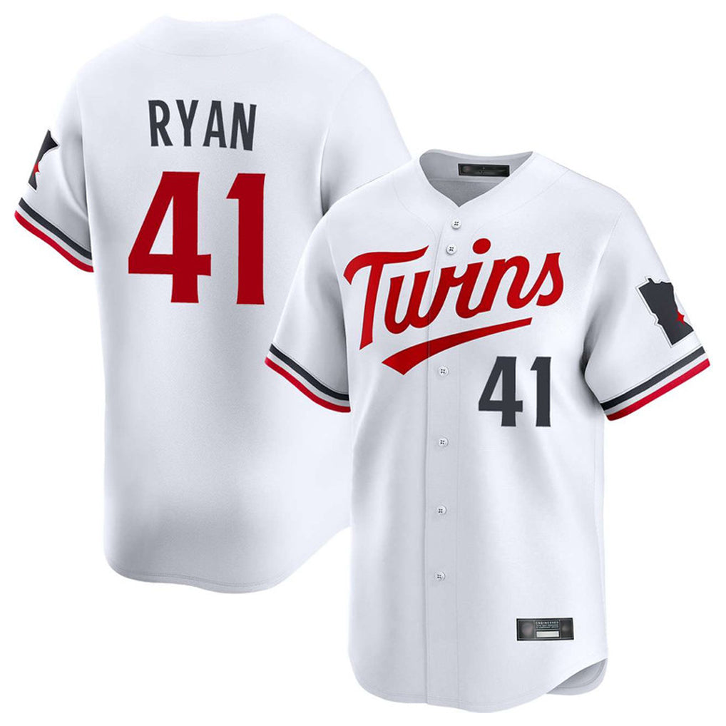 M.Twins #41 Joe Ryan Player White Home Limited Hdoa Stitched Jerseys