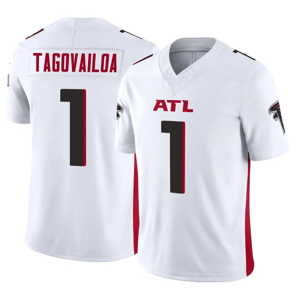A.Falcons #1 Tua Tagovailoa Player White Vapor F.U.S.E. Limited Home Game Hdoa Stitched Jerseys