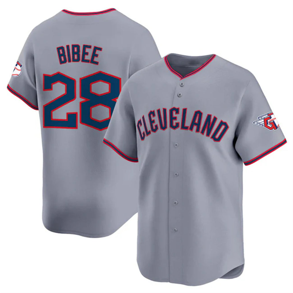 C.Guardians #28 Tanner Bibee Player Gray Road Limited Home Game Hdoa Stitched Jerseys