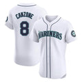 S.Mariners #8 Dominic Canzone Player White Home Limited Elite Hdoa Stitched Jerseys