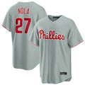 P.Phillies #27 Aaron Nola Player Gray Home Game Hdoa Stitched Jerseys