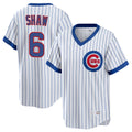 C.Cubs #6 Matt Shaw Player White T-shirt Cooperstown Collection Limited Hdoa Stitched Jerseys