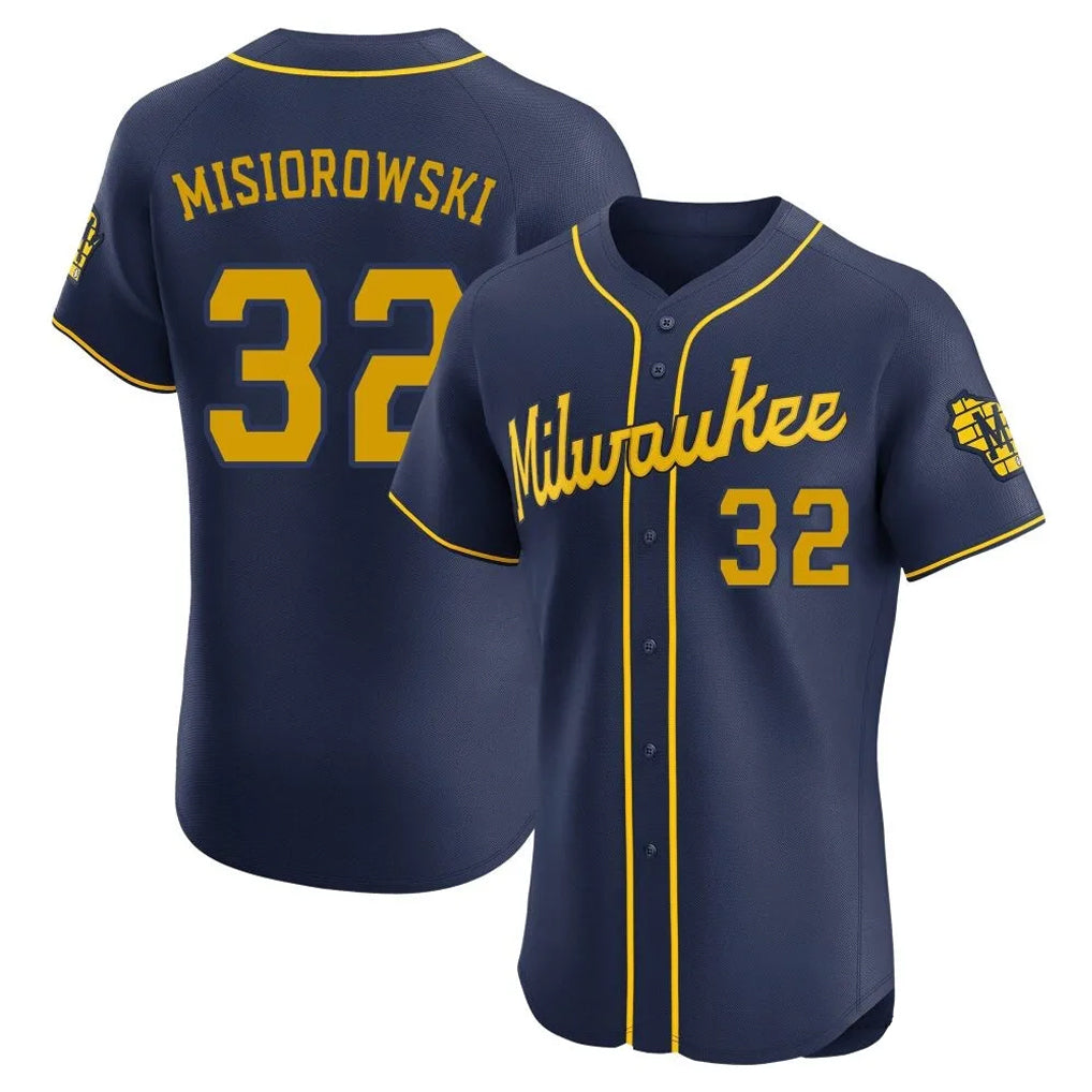 M.Brewers #32 Jacob Misiorowski Player Navy Home Limited Elite Hdoa Stitched Jerseys
