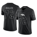 D.Broncos #72 Garett Bolles Player Black Reflective Limited Hdoa Stitched Jerseys