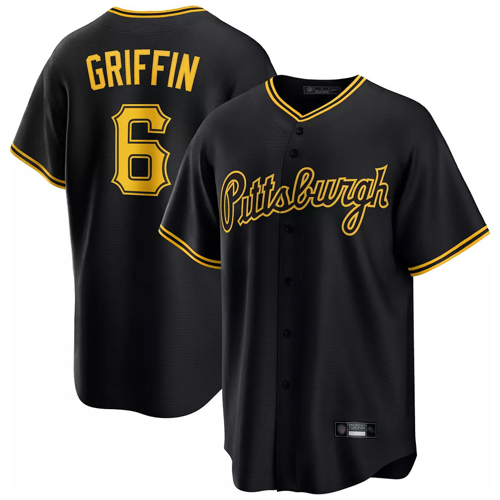 P.Pirates #6 Konnor Griffin Player Black Alt Home Game Hdoa Stitched Jerseys