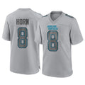 C.Panthers #8 Jaycee Horn Player Gray Atmosphere Fashion Game Hdoa Stitched Jerseys