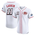 C.Reds #11 Barry Larkin Player White Speedway Classic Limited Elite Home Hdoa Stitched Jerseys