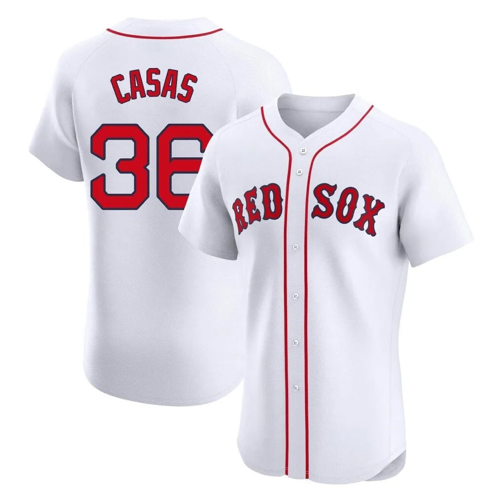 B.Red Sox #36 Triston Casas Player White Limited Elite Home Game Hdoa Stitched Jerseys