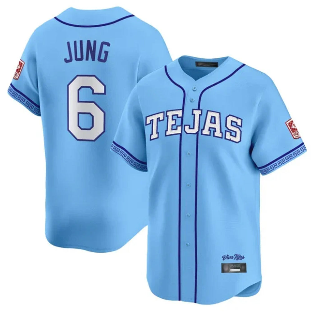 T.Rangers #6 Josh Jung Player Light Blue 2026 City Connect Limited Hdoa Stitched Jerseys