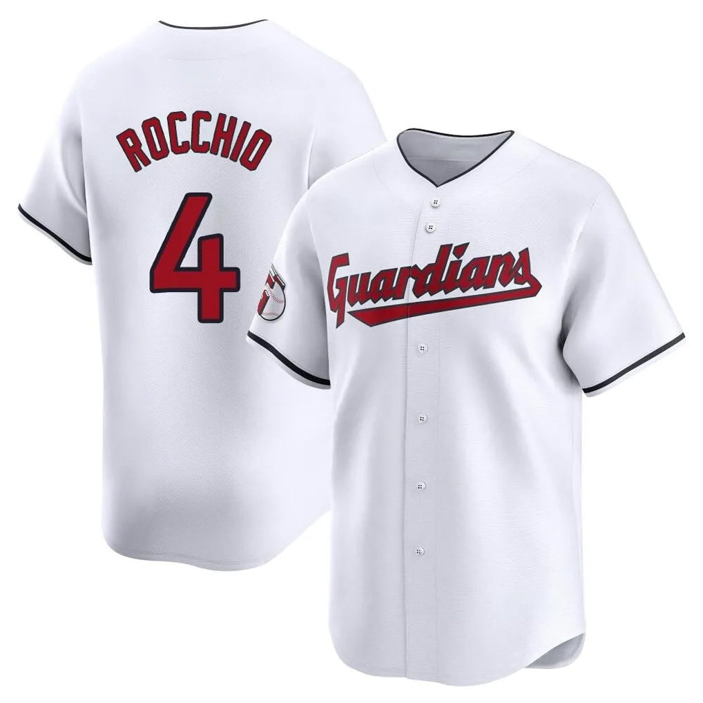 C.Guardians #4 Brayan Rocchio Player White Limited Home Hdoa Stitched Jerseys