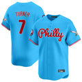 P.Phillies #7 Trea Turner Player Light Blue Phillies & Eagles Vapor Premier Limited Hdoa Stitched Jerseys