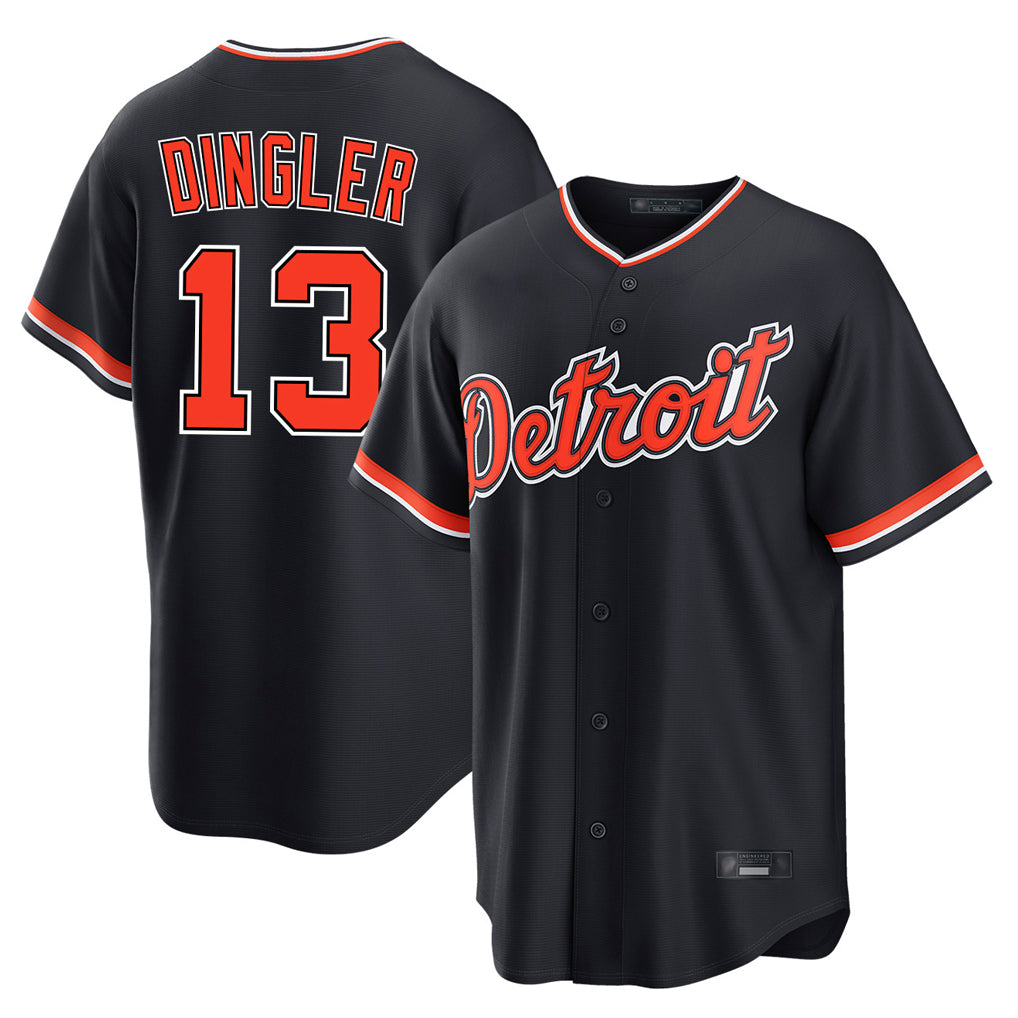 D.Tigers #13 Dillon Dingler Player Navy Home Game Hdoa Stitched Jerseys