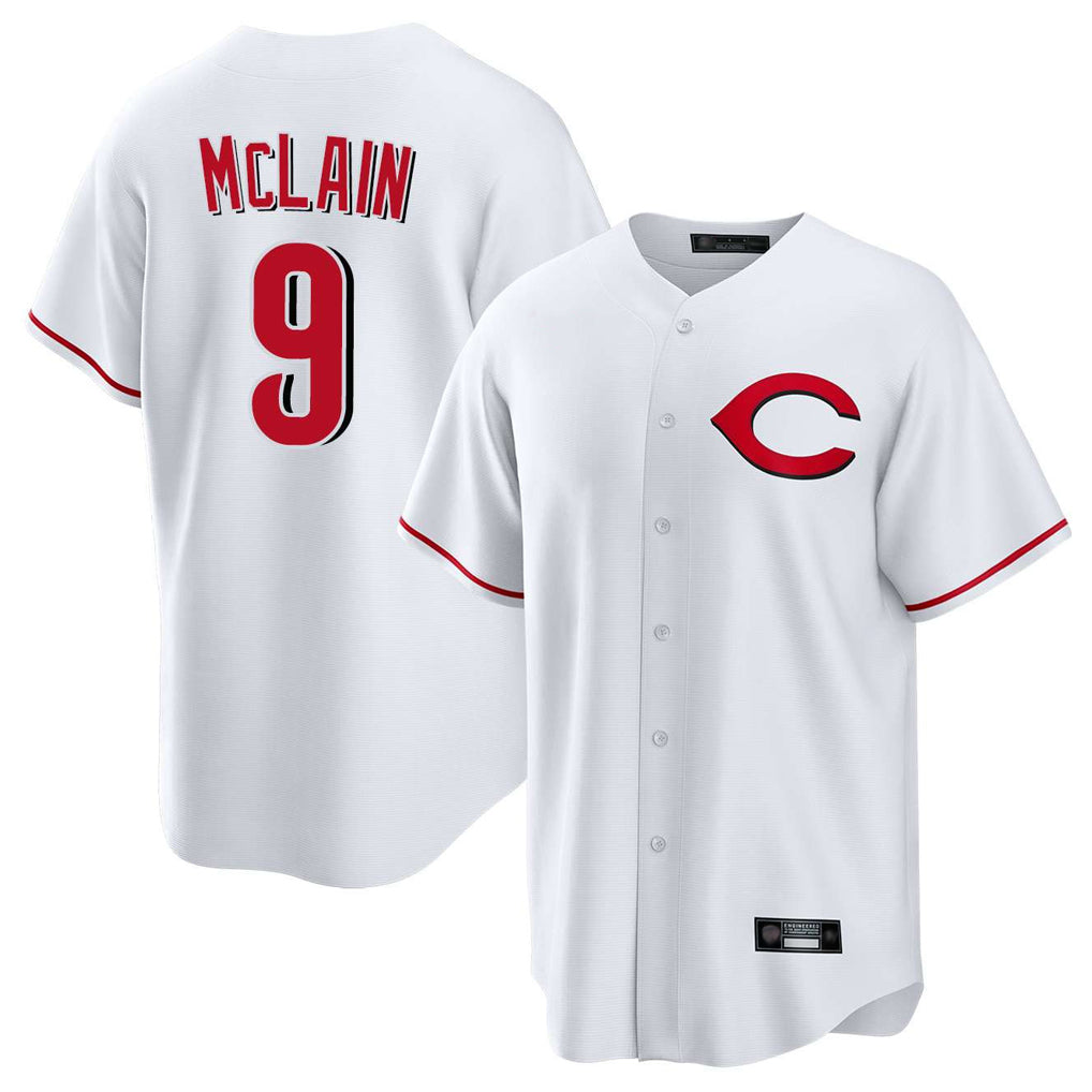C.Reds #9 Matt McLain Player White Home Game Hdoa Stitched Jerseys