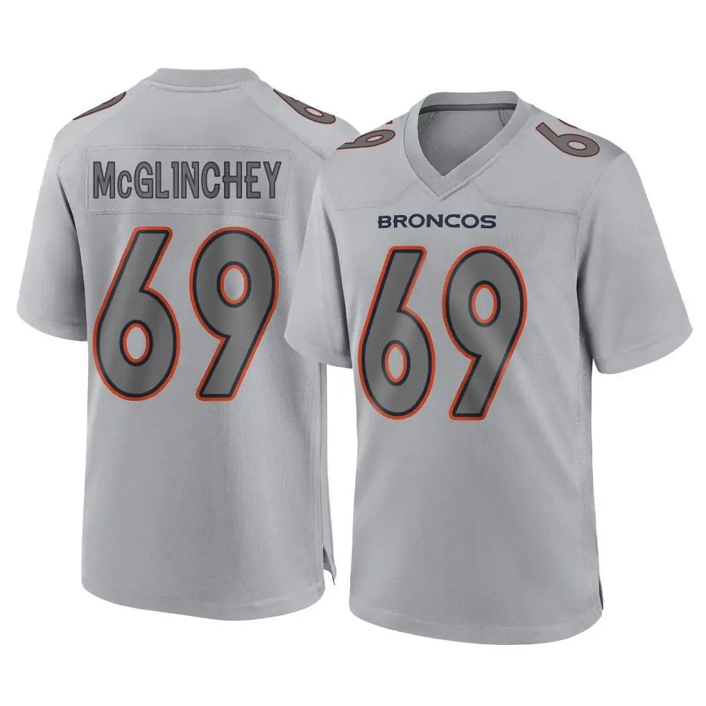 D.Broncos #69 Mike McGlinchey Player Gray Atmosphere Fashion Limited Game Hdoa Stitched Jerseys