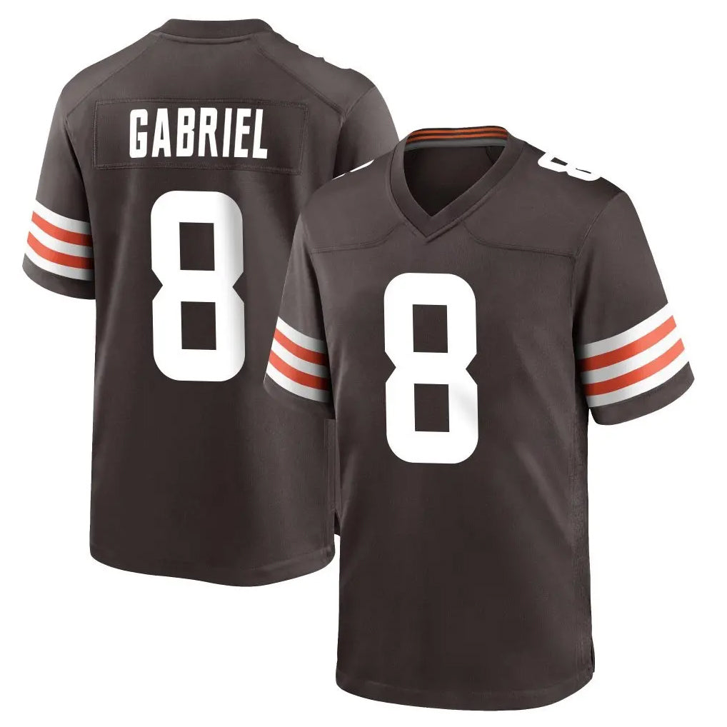C.Browns #8 Dillon Gabriel Player Brown Home Game Hdoa Stitched Jerseys