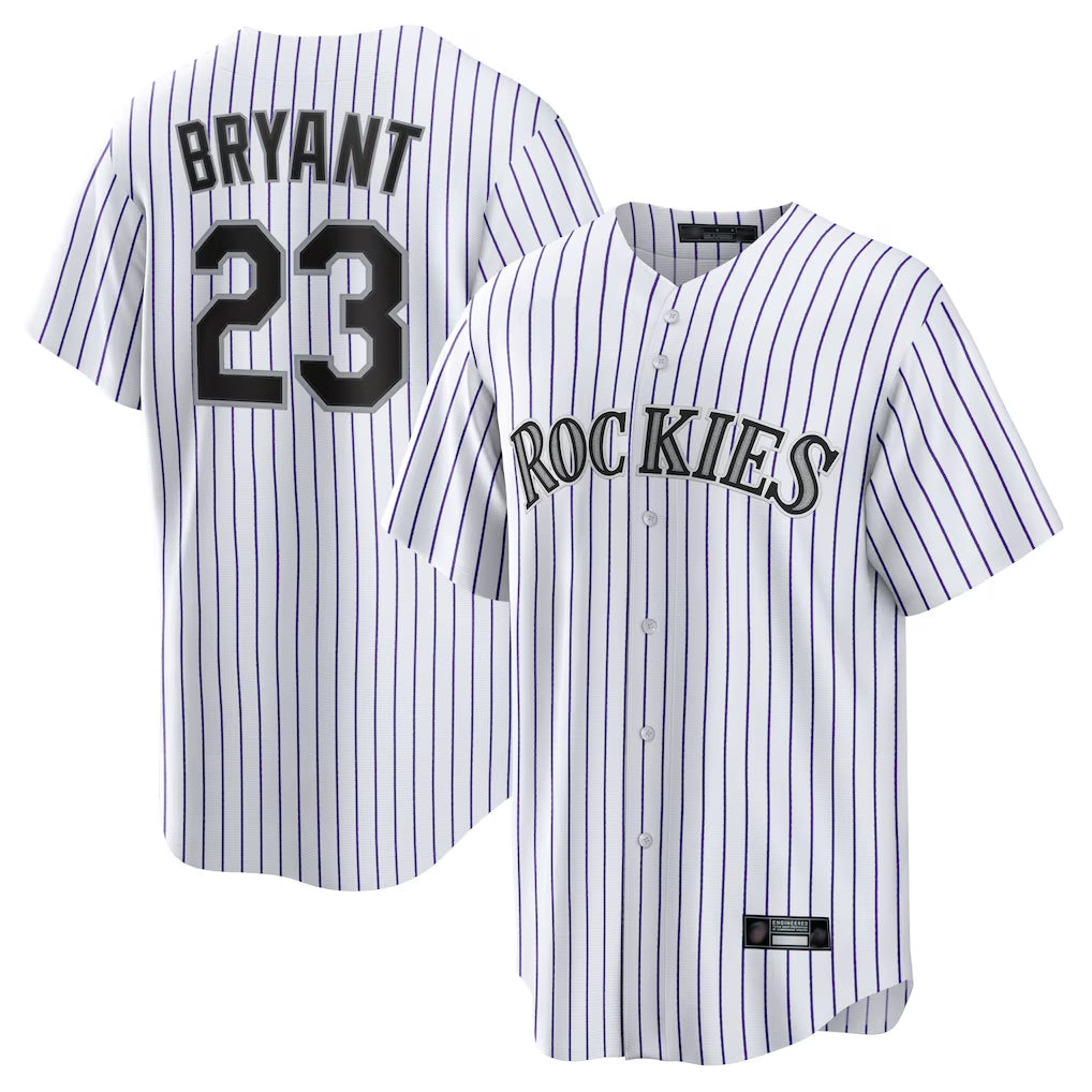 C.Rockies #23 Kris Bryant Player White Game Home Hdoa Stitched Jerseys