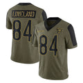 C.Bears #84 Colston Loveland Player Olive Salute to Service Limited Hdoa Stitched Jerseys