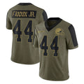 C.Browns #44 Harold Fannin Jr. Player Olive Salute to Service Limited Home Game Hdoa Stitched Jerseys