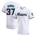M.Marlins #37 Anthony Bender Player White  Home Limited Elite Hdoa Stitched Jerseys