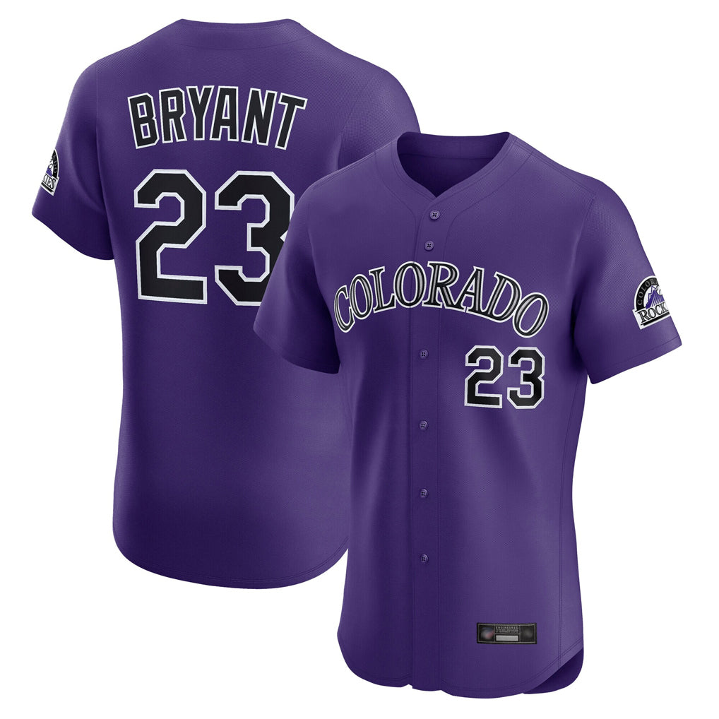 C.Rockies #23 Kris Bryant Player Purple Limited Elite Home Hdoa Stitched Jerseys