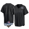 LA.Dodgers #17 Shohei Ohtani Player Black World Series Pitch Fashion T-shirt Hdoa Stitched Jerseys